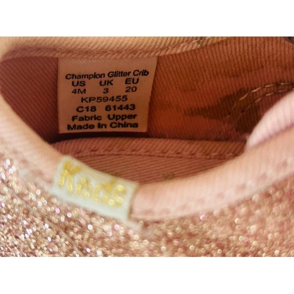 Keds | Kate Spade Glitter Sneaker Baby  Girls Size 4 Pink Low Top Lace Up